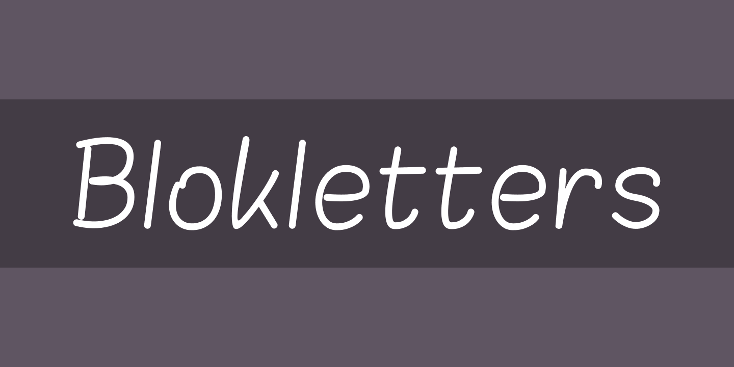 Blokletters Potlood Font preview